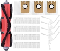 Neutop 12 Pieces Dedicated Replacement 1 Year Accessories Consumables Set Main Brush Filter Side Brush, Dust Bag Compatible with SwitchBot Robot Vacuum Cleaner K10+ Replacement Parts (1 x Main Brush, 4 x Filter, 4 x Side Brush, 3 x Dust Bag)