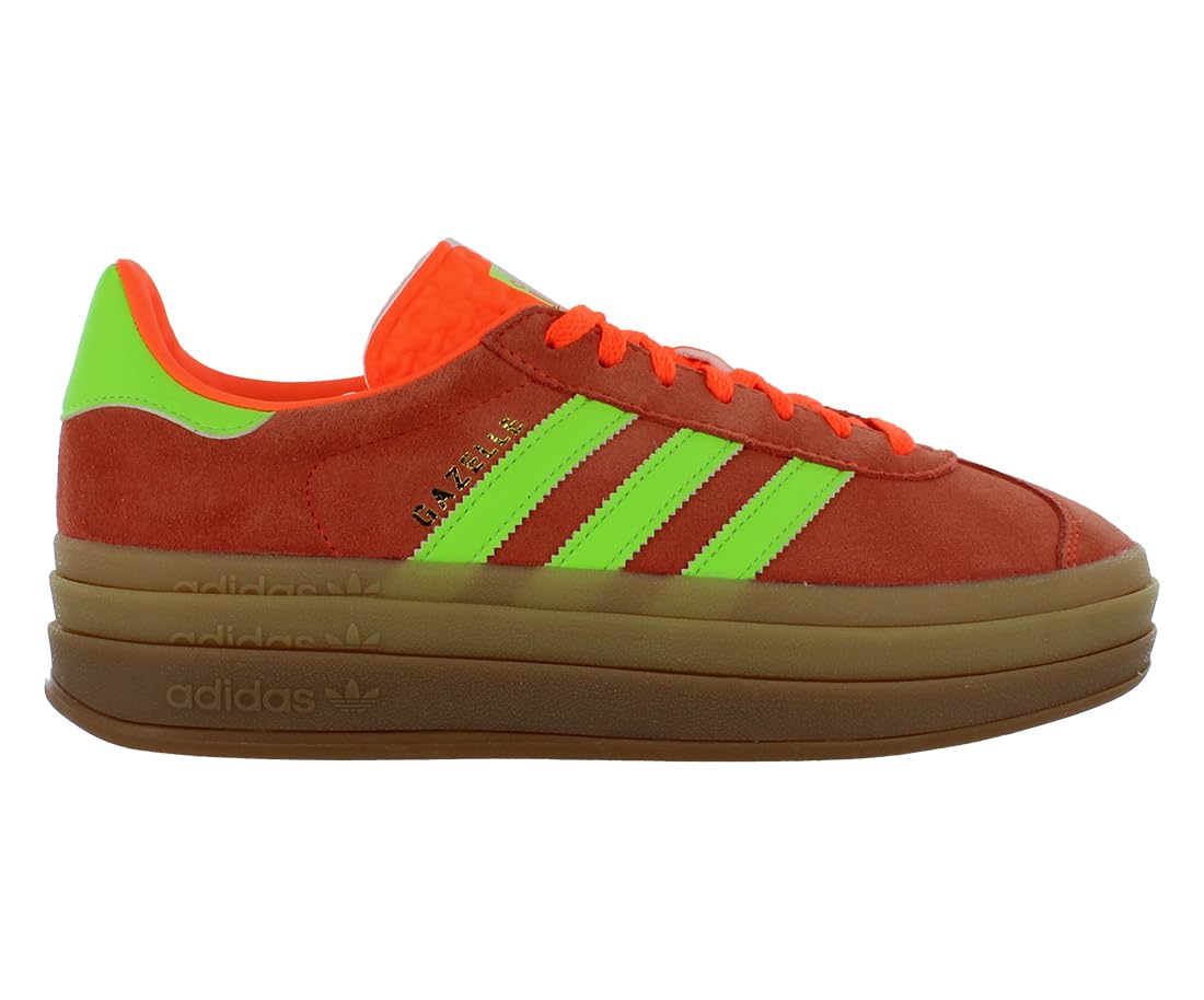 adidas Gazelle Bold Womens Shoes Size 8, Color: Orange/Lime-Orange