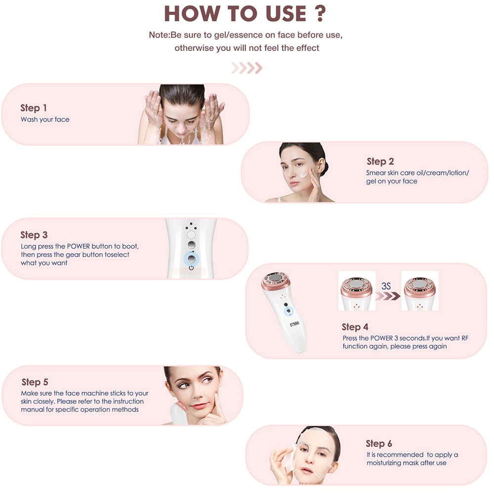 Dispositivo di Bellezza 3 IN 1 RF EMS MINI HIFU Portatile Ringiovanimento della Pelle con Lifting Facciale Macchina di Bellezza per la Cura Della Pelle del Viso