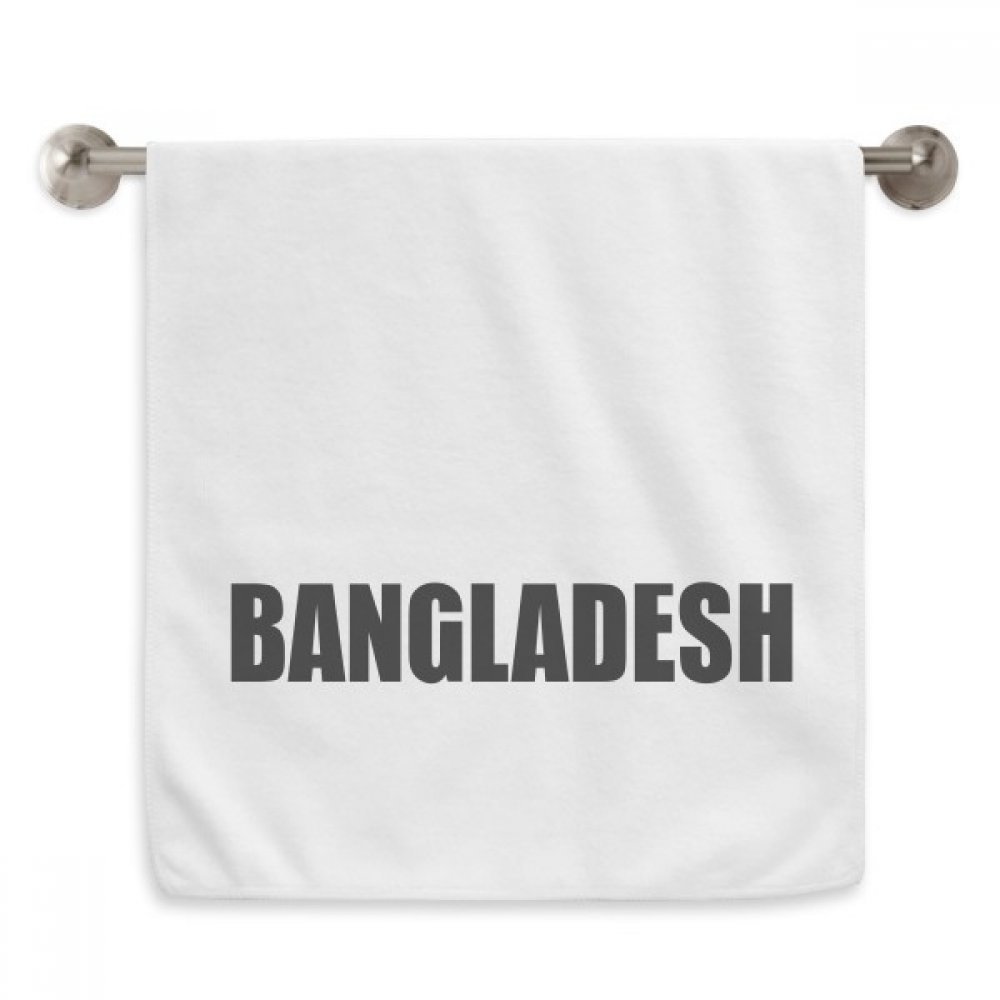 Serviette Bangladesh pays nom noir diadème blanche 13x29 pouces