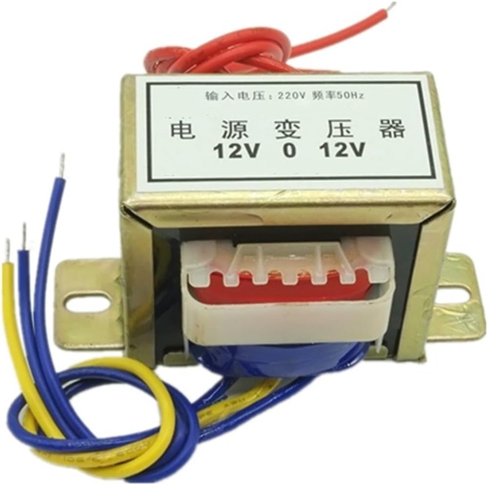 EI Power Transformer EI57 * 25 Power Transformer 15W Input 380V220V ferrite core to AC 6V 9V 12V 15V 18V 24V 220V Single and Dual Audio Transformer(380V Single,12V)