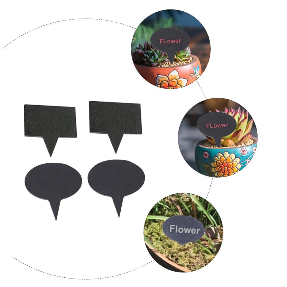 Kisangel 3 Sätze Gartenetikett Pflanzetiketten Pflanzenetiketten Dekorationen Blumendekor Schiefertafel Hochzeitsdeko Blumenetiketten Für Den Garten Gartenmarkierung Black 10 Stück * 3