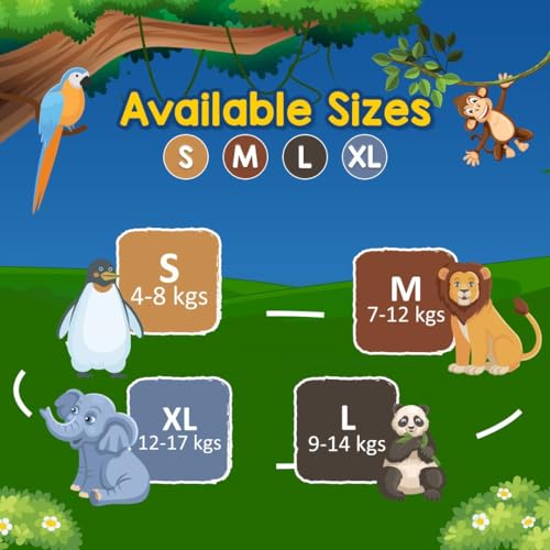Image of Baby Diapers Pant Style | Size - S - 76 (Pack of 2) | Odorless and Antibacterial Layer with Urine Indicator (152 Pieces)
