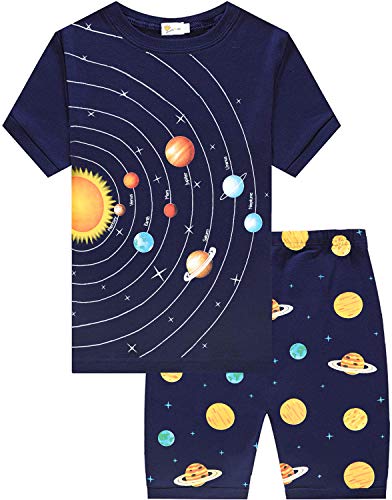 100% Cotton Little Hand Toddler Boys Fire Truck Pajama Short Sets - Perfect for Summer