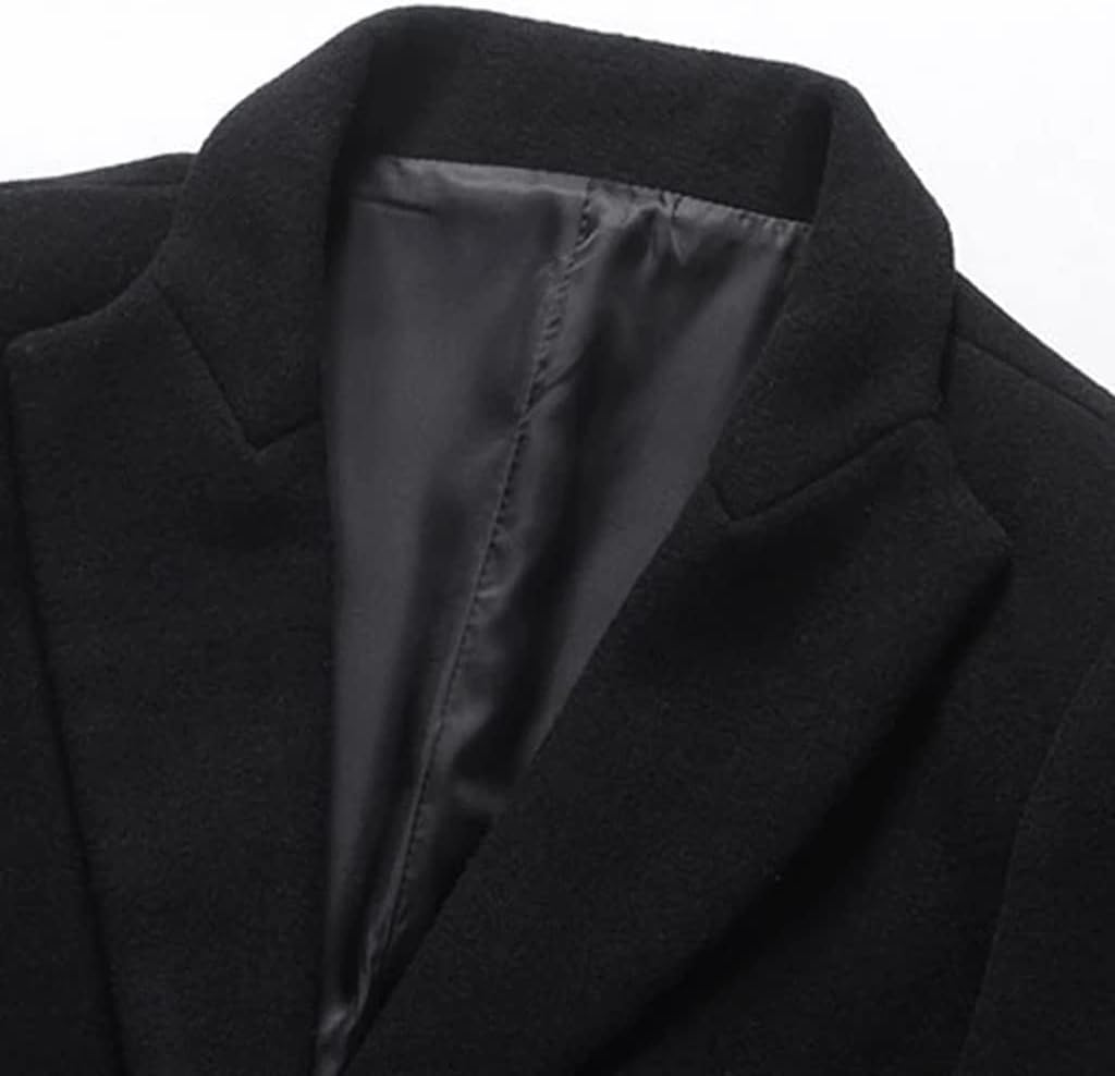 Men's Business Coat Casual Loose Lapel Coat Trench Coat