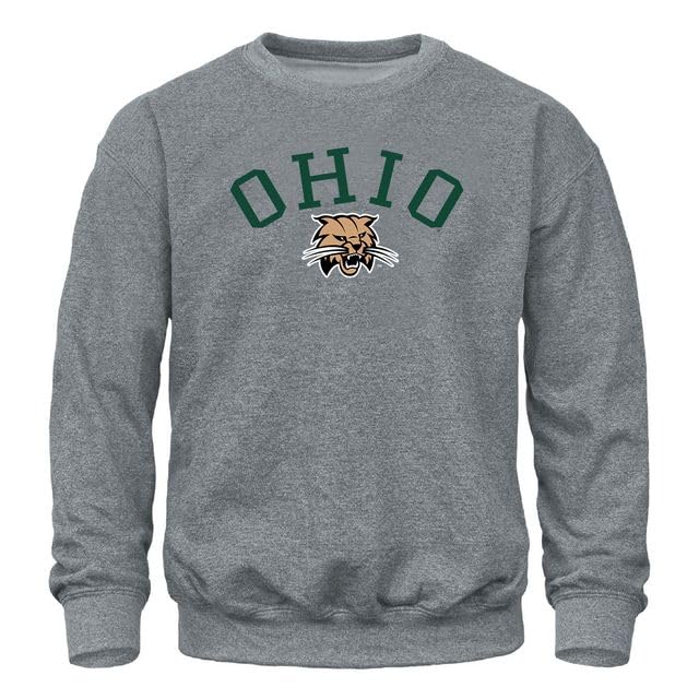 Barnesmith Ohio University Bobcats Adult Unisex Crewneck Sweatshirt Spirit Charcoal Grey XX-Large