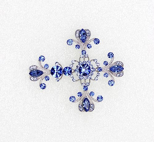 Image of Faship Gorgeous Rhinestone Crystal Cross Crucifix Pin Brooch