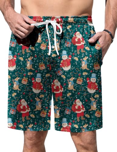 Image of Ekouaer Men's Pajama Shorts Soft Sleepwear Bottoms Pj Shorts with Pocket