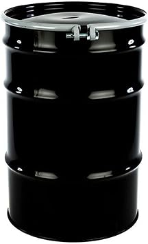 30 Gal Steel Drum Open-Head-Black