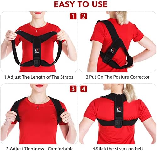 Posture Corrector for Men and Women, Comfortable Upper and Back Brace, Adjustable Back Support for Back, Shoulder and Neck - 3