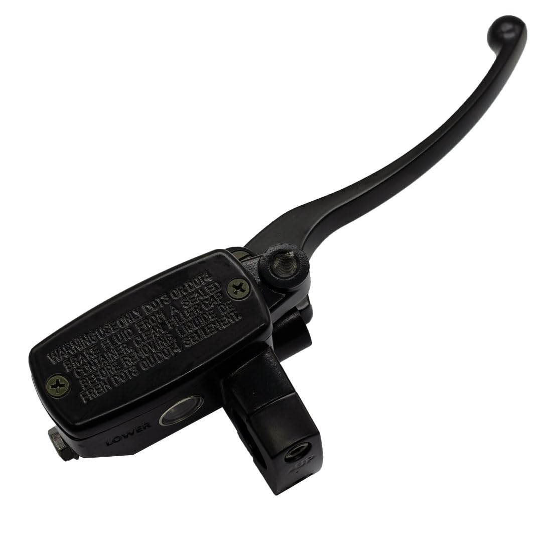 1" 25mm Right Motorcycle Handlebar Front Brake Master Cylinder Lever with Mirror Hole with Brake Light Switch