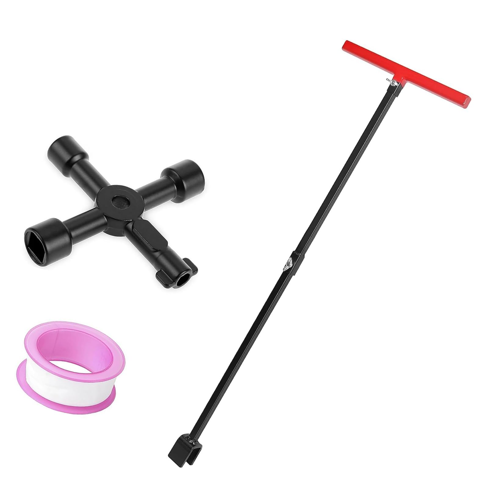Kfwfuaee 4 In 1 Multifunction Electrician Plumber Utility Crossing Switching Wrench Square For Train Bleed Radiator Multifunction Utility Service Wrench Carbon Steel Meter