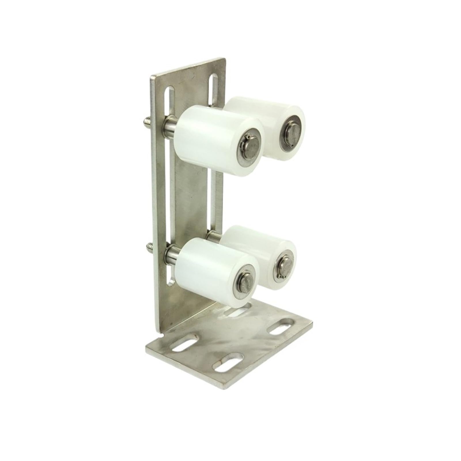 Kit corredizo para puerta de granero, Rodillos de nailon guía superior puerta corrediza material acero inoxidable 304 con soporte