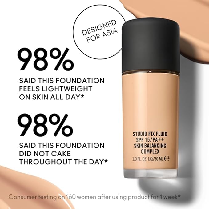 Image of M.aa.cc. Studio Fix Professional Waterproof oil-free Longlasting Liquid 24-hour colour-true foundation Matte Finish For Women, Girls 15g - Shine-Free Compact Powder (NC 40 Foundation)