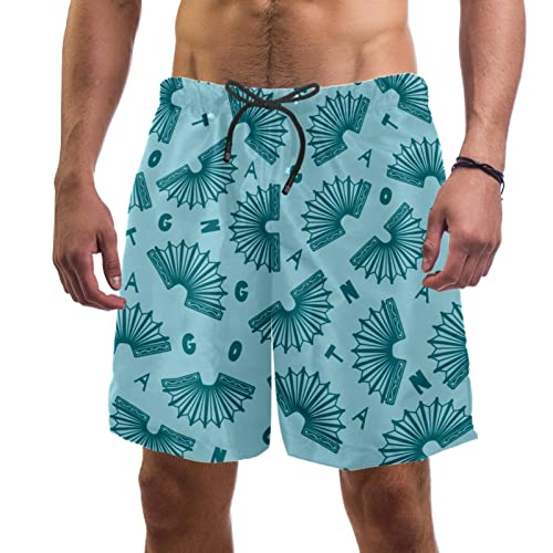Maillots de bain pour hommes HadHfun : short de plage bleu à séchage rapide