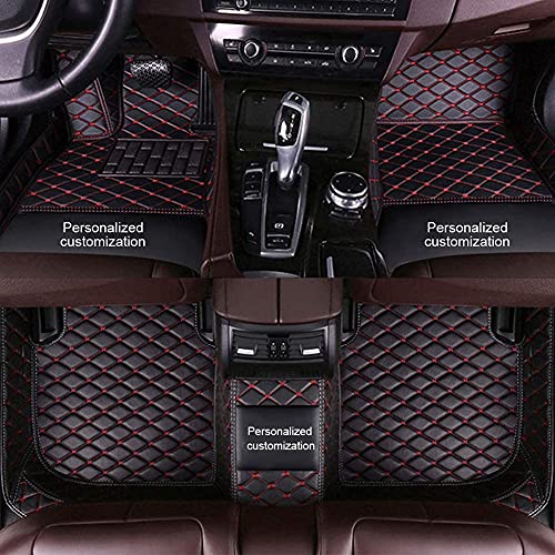 Custom Car Floor Mats for Honda, All Weather Protection for Honda Floor Mats, Waterproof Non-Slip Customize Text or Patterns for Honda Accord Civic CRV CRZ Elysion Fit Jade Car Mats Black Red