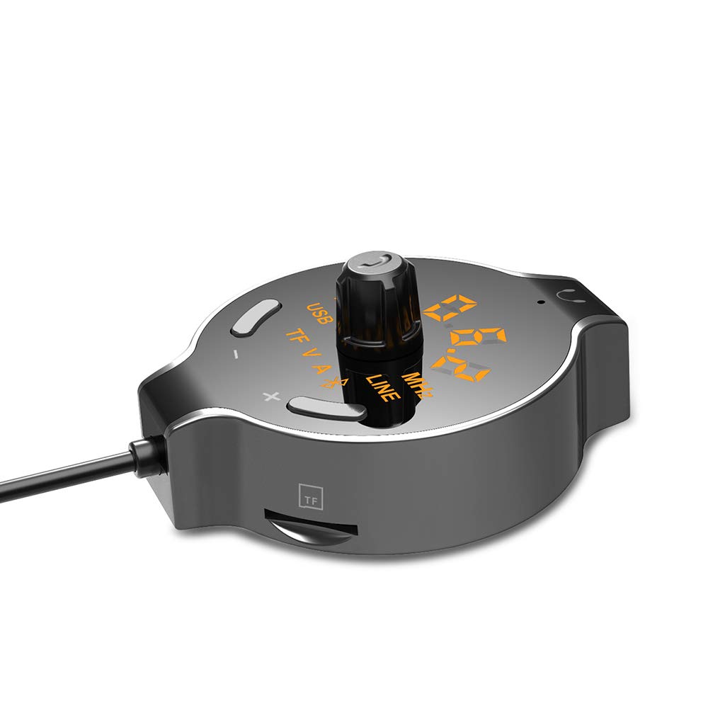 YONGYAO Q8S Bluetooth Trasmettitore USB Dual USB Car Charger Supporto Aux-in/U Disk