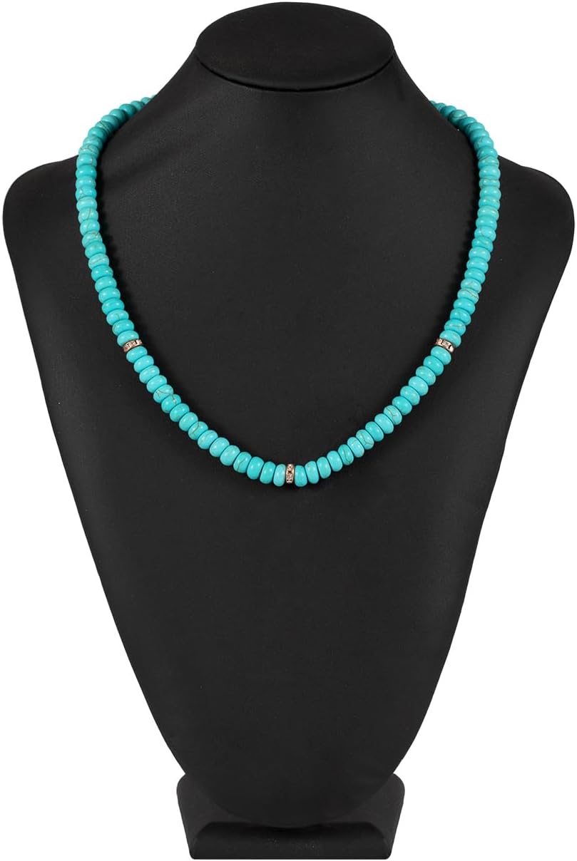 Dainty Beaded Necklace for Women Boho Beaded Chocker Necklaces for Women Girls Western Cowgirl Boho Adjustable Necklace Jewelry Gifts