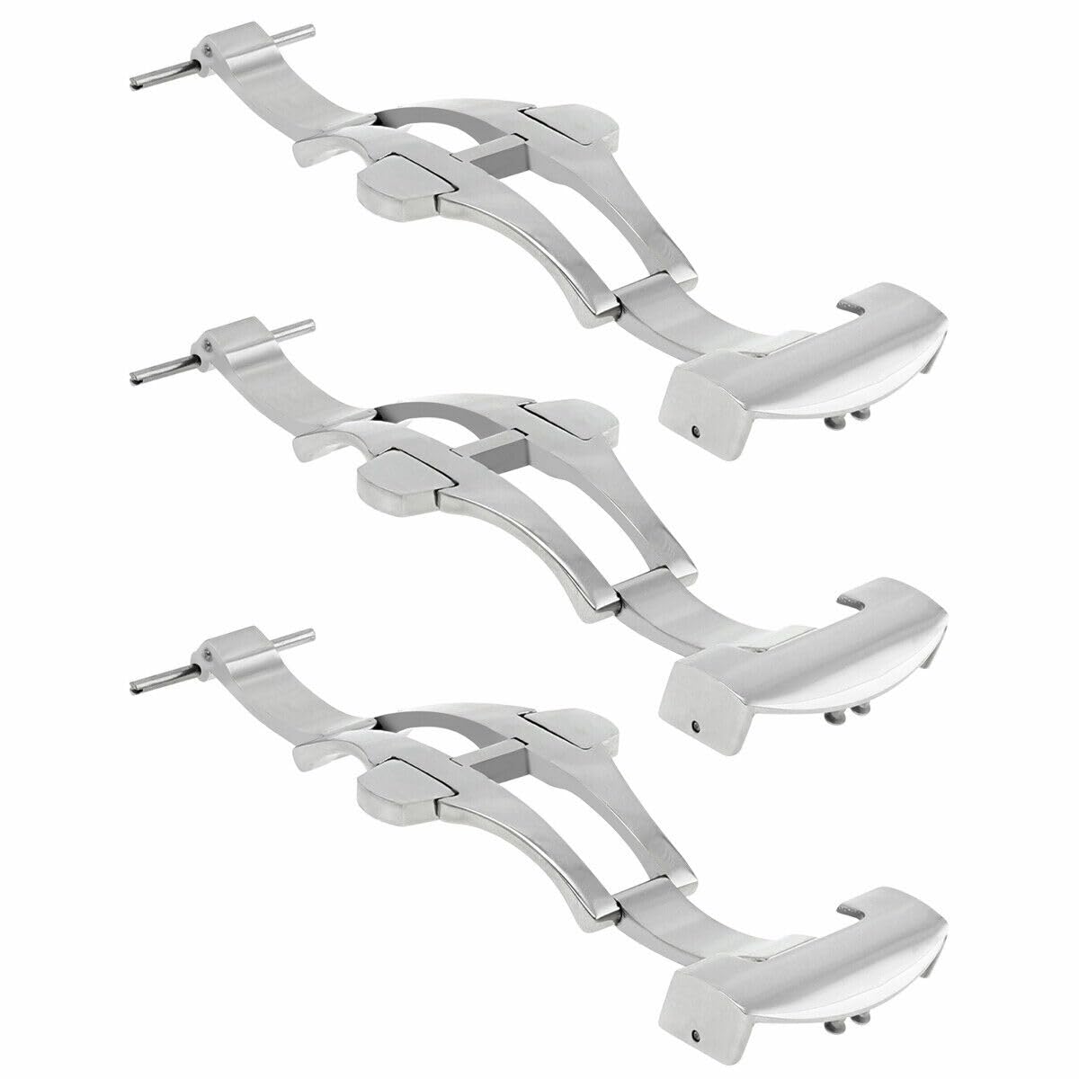 Ewatchparts 3 Pam 22mm Deployment Band Clasp Leather Strap Buckle Compatible With Panerai 44mm Polish