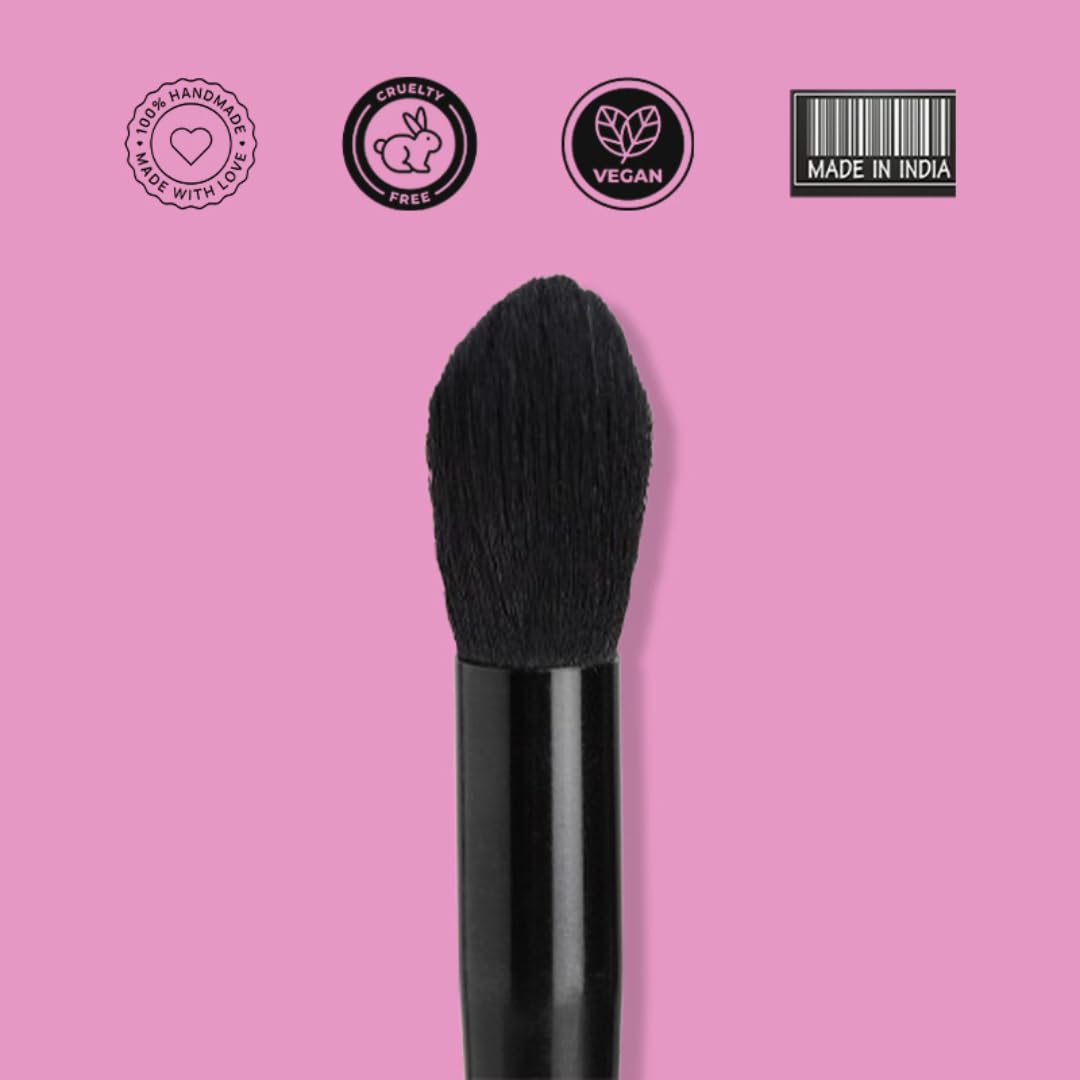 Cuffs N Lashes F015 Small Blush &Powder Brush | Professional Makeup Brush with Soft Bristles | Handmade in India | Cruelty-Free | Perfect for Blush and Loose Powder Application - Image 4 thumbnail