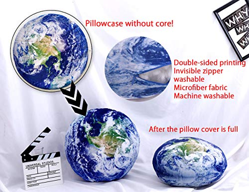 3 Piece Set Kids Space Planet Throw Pillow Covers Solar System Universe Planet Image Decorative Cushion Cover Round Accent Pillow Case 15X15Inch #TOP6
