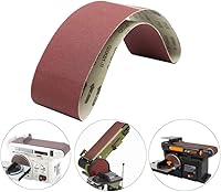 Vista 2 de Correas de lijado de 4 pulgadas x 36 pulgadas, granos 60/80/120/240/320, herramienta de lijadora de banda para carpintería, pulido de metal, paquete