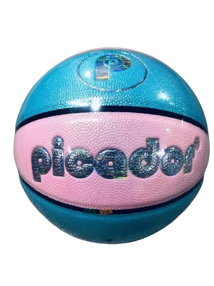 Glitter Pink Basketball Size 5 6 for Kids 5-7 8-12 Years Old Girls Boys, Indoor Outdoor 27.5 28.5 PU Youth Junior Women Basketballs