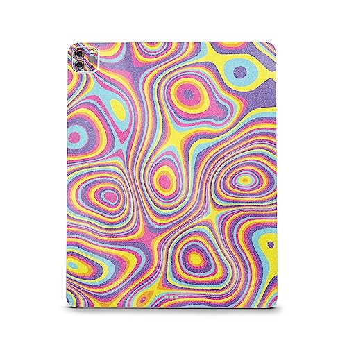 Image of MightySkins Carbon Fiber Skin Compatible with Apple iPad Pro 12.9 inch M2 6th Gen (2022) Full Wrap Kit - Gobstopper | Protective, Durable Textured Carbon Fiber Finish | Easy to Apply | Made in The USA