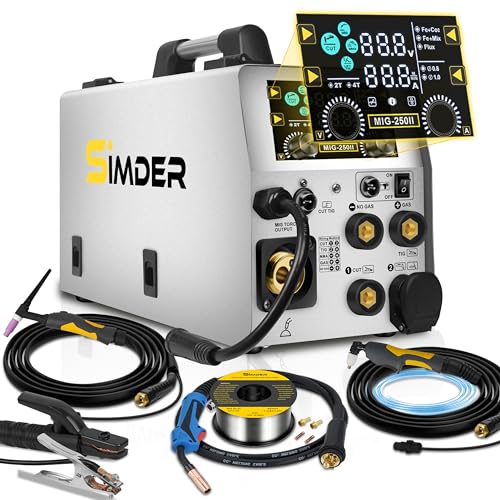 Image of SSimder 6-in-1 MIG Welder & Plasma Cutter 160A Gas MIG /Flux Core /Lift TIG /Stick /Cut Combo 110V 220V 35A Air Cutting for Auto Repair DIY & Small Workshop