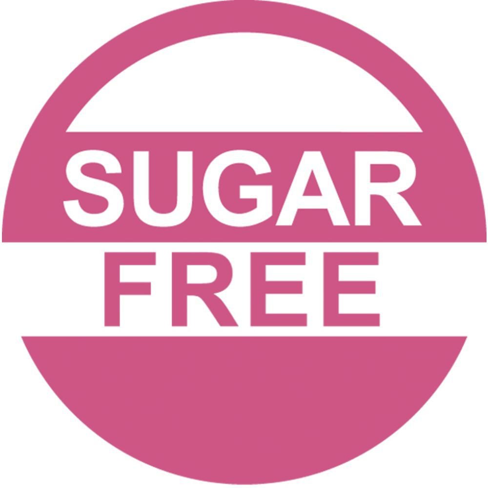 Sugar Free Pink Food Advisory Labels White Imprint - 1"Dia by HUBERT – 1 inch, Paper, Pink, Pack of 1000, Model 62989