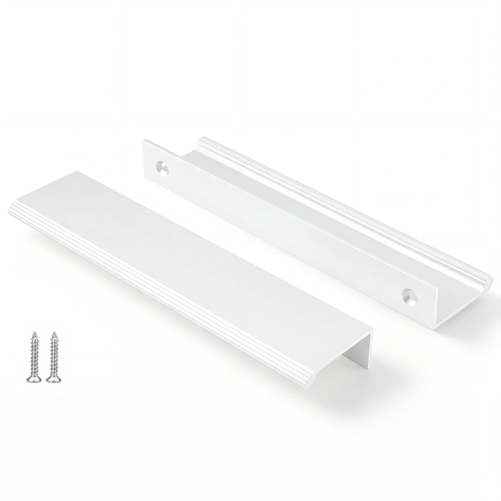 Peaha 10 Pack 5-1/16" White Cabinet Pulls Drawer Handles Finger Pulls