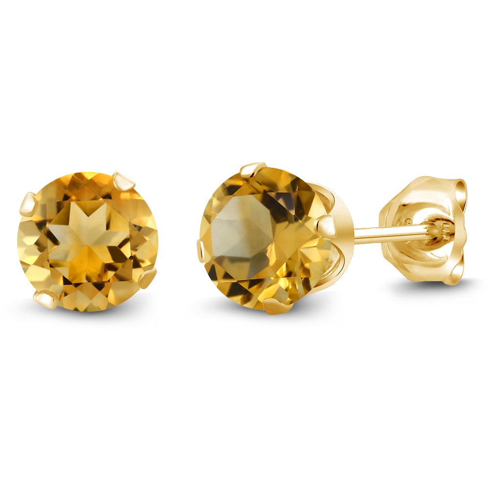 Gem Stone King オーバル シトリン イエローゴールド ピアス Gem Stone King オーバル シトリン イエローゴールド ピアス