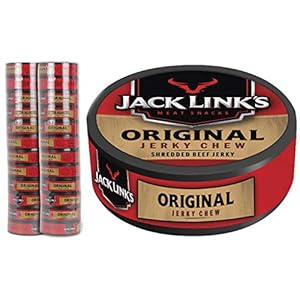 Jack Link’s Jerky Chew, Original, 0.32 oz., Pack of 24 – Shredded Beef Jerky, Made with 100% Beef