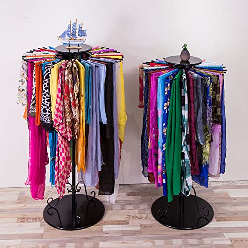UWYTGF Scarf Display Stand,Rotatable Bracket Pivoting Scarf,Belt,Jewelry Organizer Rack,30/45 Arms Floor Storage Stand,Wall Racks for Hanging Clothes