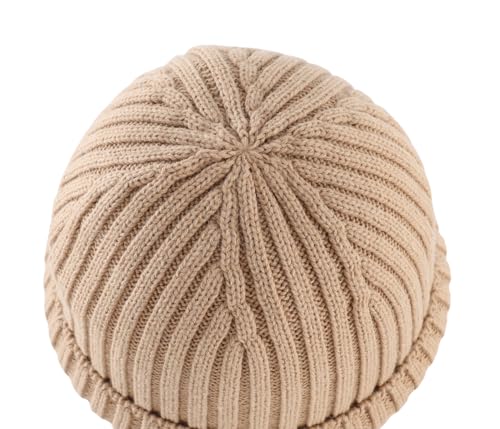 Image of Connectyle Fleece Lined Cuffed Beanie Hat for Men Women Knitted Winter Wool Beanies Skull Cap Warm Watch Hat