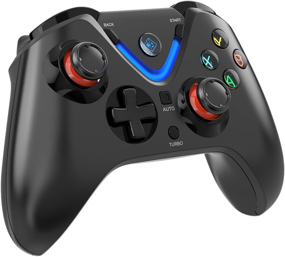 Cosmic Byte ARES Wireless Controller for PC, Upgraded Hall Effect Joystick & Triggers, Dual Vibration, Backit LED Buttons, Turbo, Auto Turbo (Black)