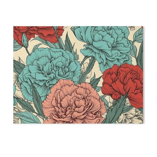 Toile œillets rouges peinture décorative pour raviver un mur de chambre