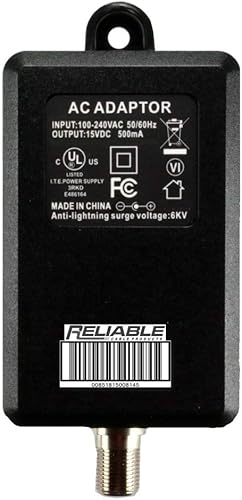 Fuente de alimentaciĂłn, de alta eficiencia OEM de reemplazo de montaje en pared adaptador para amplificadores de caĂda CATV 15V 500mA (0.5A) con Fuente de alimentaciĂłn, de alta eficiencia OEM de reemplazo de montaje en pared adaptador para amplificadores de caĂda CATV 15V 500mA (0.5A) con