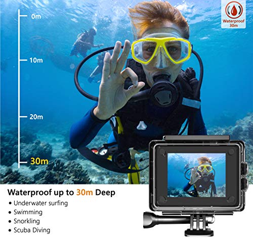 Image of (Refurbished) Amigo AC-11 HD Sports Action Camera with 12MP High Resolution Lens | 720p HD Image with Wide Angle Lens and Waterproof Upto 30 Meters (Black) | Works Best with Class 10 Micro SD Card