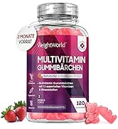 Multivitamin Gummibärchen - 120 Stück - Gummies mit 13 Vitaminen und Mineralstoffen - Für Erwachs...