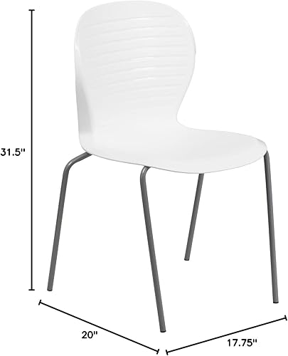 Miniatura 3 de Flash Furniture HERCULES Series 551 lb Capacidad Negro Silla Stack