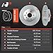 A-Premium 12.11 inch (307.59mm) Rear Drilled and Slotted Disc Brake Rotors Compatible with Select Nissan and Infiniti Models - Maxima/370Z 09-19, 350Z, QX50, Q40, G25, G35, G37, EX35, EX37, M35, M45