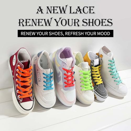 Image of VSUDO Flat Sneaker Shoe Lace, Flat Shoe String for Sneaker, Athletic Shoelace