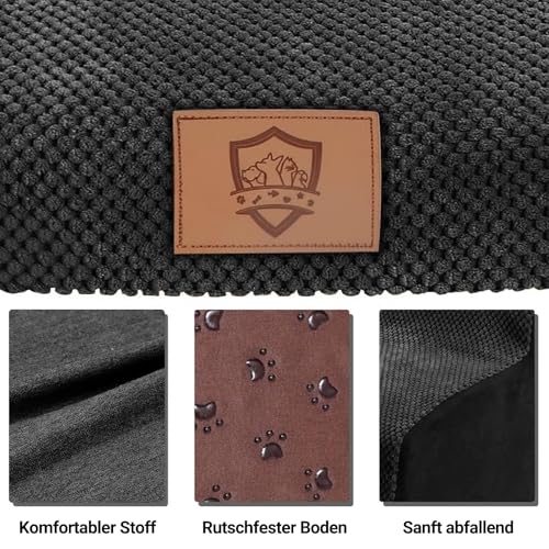 MASTERTOP Hundetreppe für kleine Hunde, Hundetreppe 3 Stufen aus Hochdichter Schwamm, rutschfest Tragbar Hunderampe Katzentreppe mit Tragegriff und Aufbewahrungstasche für Sofa Betten(Schwarz)