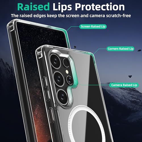 Image of ONES Magnetic for Samsung Galaxy S26 Ultra Slim Case, Compatible with Magsafe, Military-Grade Drop Guard, Anti-Yellowing, Shockproof Cover for Galaxy S26 Ultra, Scratch-Resistant, Transpare