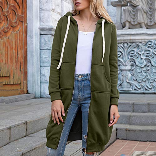 Long Hoodies for Women Zip Up Jacket Casual Comfort Plain Oversized Hoodie Hooded Tunic Sweatshirt Zipper Fall Coats3