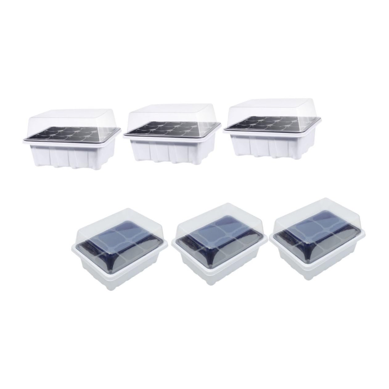 Hemobllo 12pezzi Vassoi per Germinazione Piante per Avviamento Piante e Coltivazione Serra Leggeri e Facili da Usare Perfetti per Verdure e Succulente