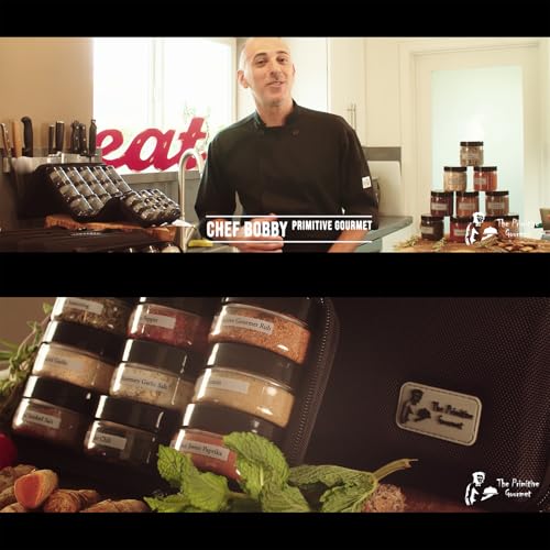 CASEMATIX-Primitive-Gourmet-Camping-Spice-Kit-With-Nine-PET-1-Ounce-Food-Grade-Plastic-Travel-Spice-Containers-and-Twist-on-Lids-42-Spice-Jar-Lables-and-Hard-Shell-Travel-Seasoning-Kit-Carrying-Case CASEMATIX Primitive Gourmet Camping Spice Kit With Nine PET 1 Ounce Food Grade Plastic Travel Spice Containers and Twist on Lids 42 Spice Jar Lables and Hard Shell Travel Seasoning Kit Carrying Case