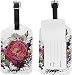 Produktbild Aquarell-Rose auf weißem Hintergrund-Leder-Reisegepäck-Umbauten lustige PU-Taschen-Koffer-Aufkleber mit Bügel-Kabel-Identifikations-Karte