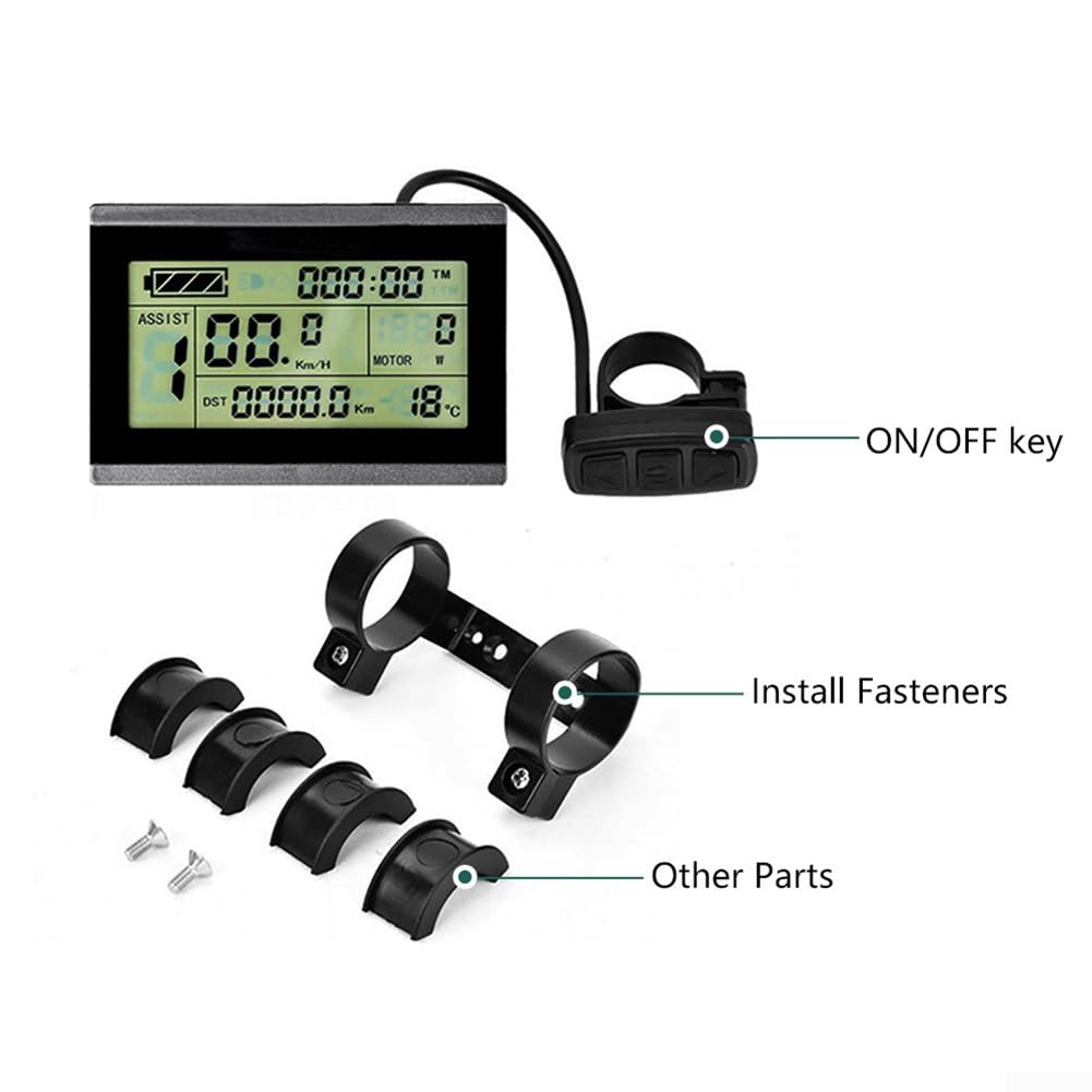 E-Bike Pedelec Display KT-LCD 3 avec panneau de commande connecteur étanche